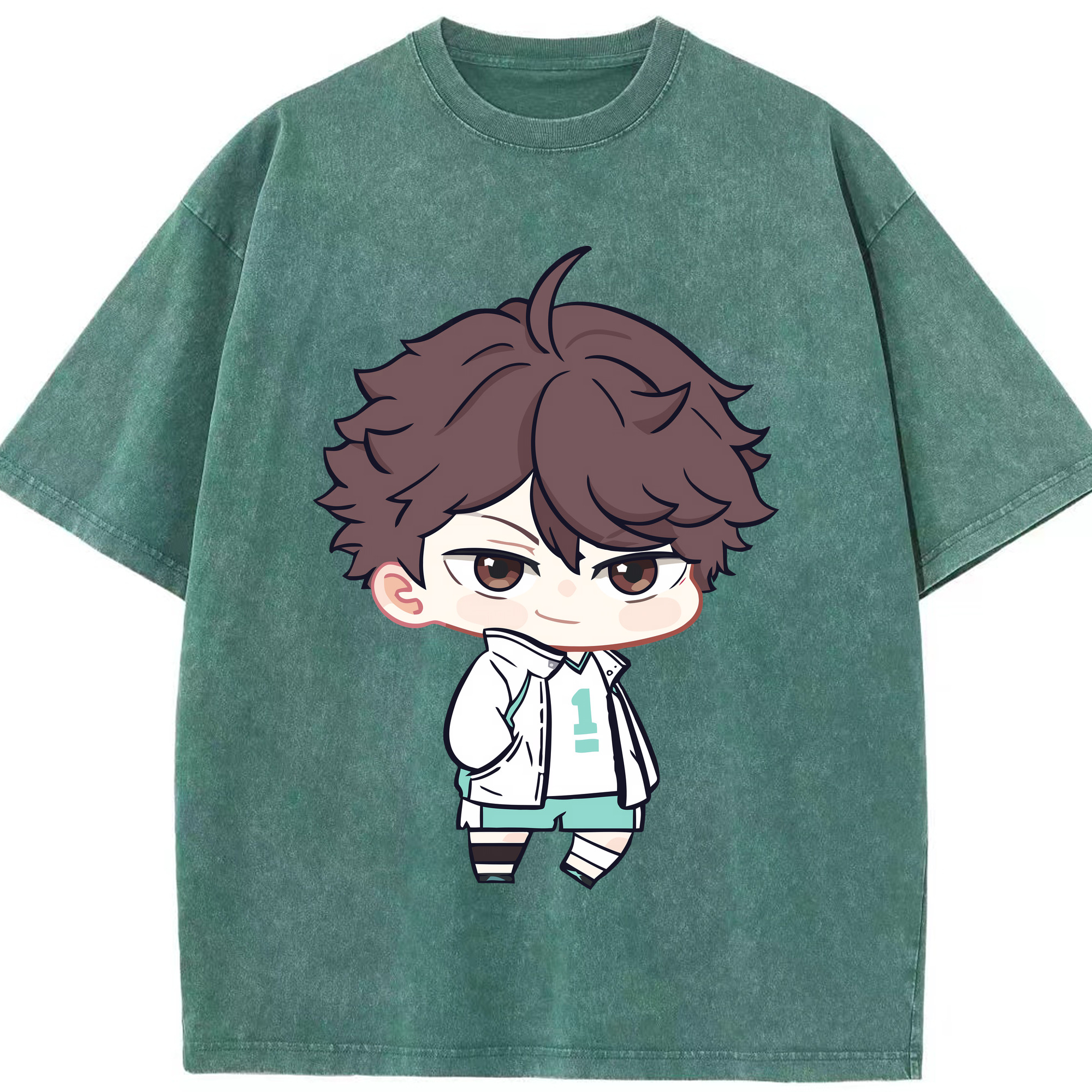 （画像用） ハイキュー!! Haikyu!! 綿100% ヴィンテージ風 半袖Tシャツ（フロントプリント）